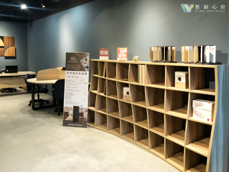 弧形系統櫃-商空系統展示櫃